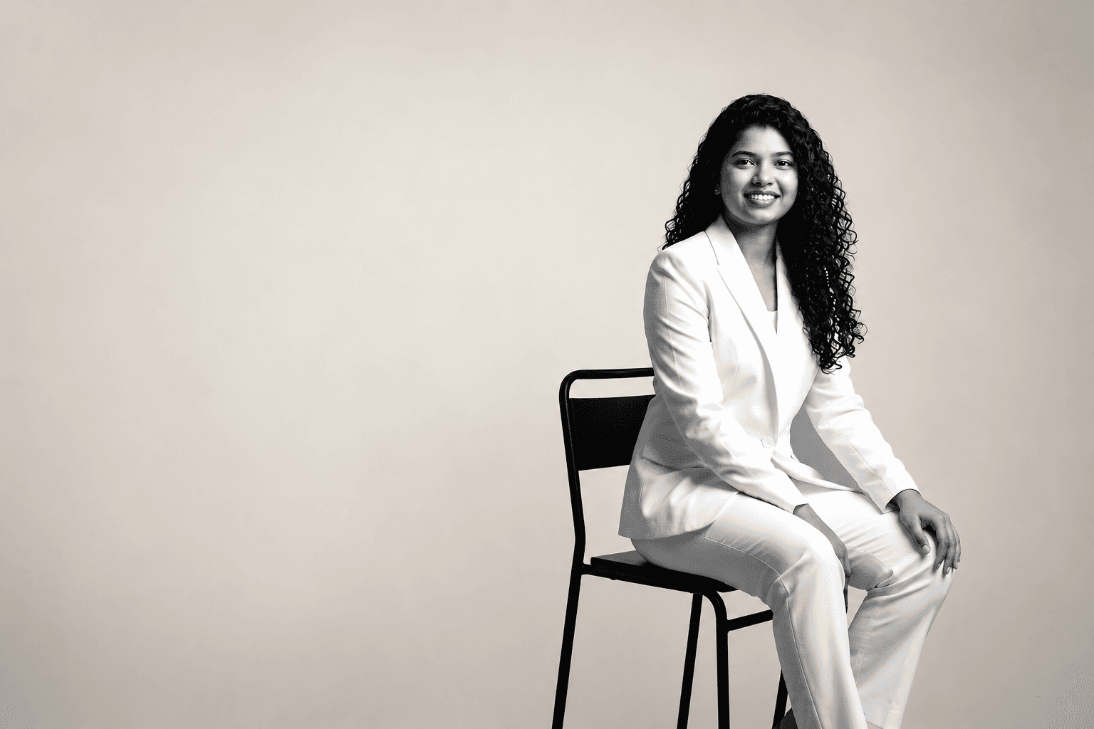 Thanushree R seated